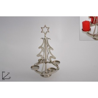 2SCH/ALBERO CAND.50CM.SILVER