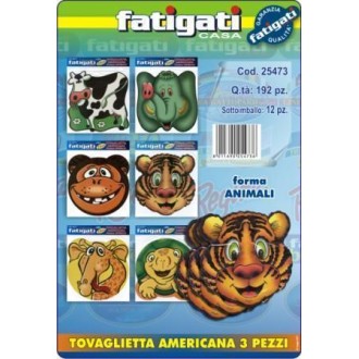 FAT/TOVAGL.ANIMALI 3PZ.