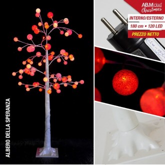 ABM2/ALBERO NAT.BALL ROS.120LED 180CM.