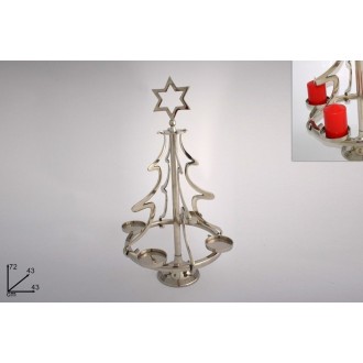 2SCH/ALBERO CAND.72CM.SILVER