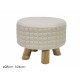 GT/POUF CERCHI CREMA 28X24CM.