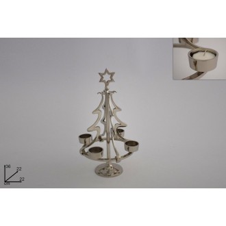 2SCH/ALBERO CAND.36CM.SILVER