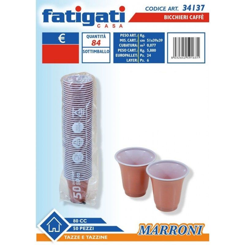 FAT/BICCHIERI CAFFE'80CC 50PZ MARR - MARVIPA Distribuzioni