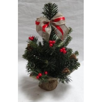 CRNAT/ALBERO NAT.30CM.C/JUTA/BACCHE