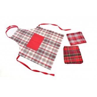 MERCN/GREMBIULE NATALE GOLD TARTAN