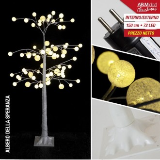 ABM2/ALBERO NAT.BALL BI.72LED 150CM.