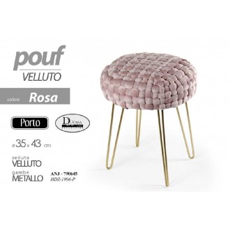 GICO/POUF VELL.ROSA