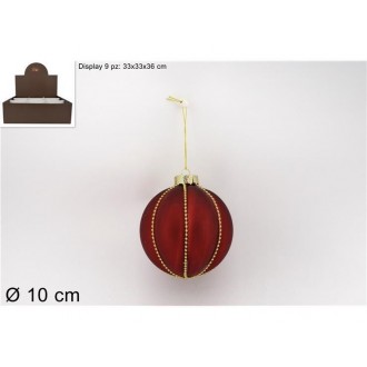 2SCH/PALLA VETRO 10CM ROSSA OPACO C