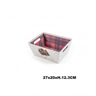 MERCN/WHITE TARTAN CESTINO