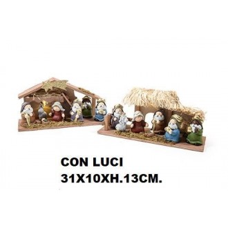 MERCN/PRESEPE 7 PERS.CER/LEGNO