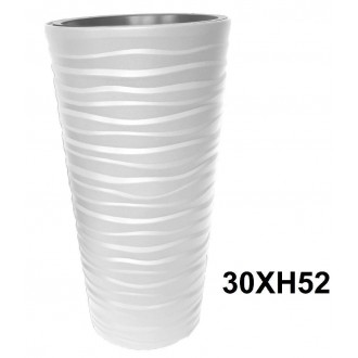 PLA/BORA VASO ALTO TONDO BIANCO 30X52CM.