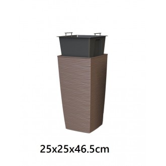 PLA/AURORA VASO MOCCA 25X25X46,5