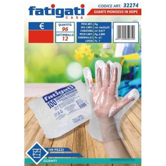 FAT/GUANTI MONOUSO 100PZ.IN HDPE