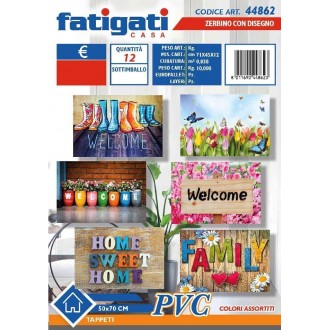 FAT/ZERBINO PVC 50X70 C/DISEGNO