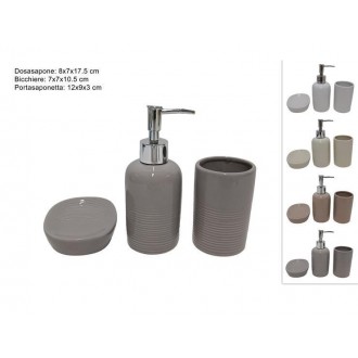 2S/SET BAGNO 3PZ CIN RIGHE CERAMICA