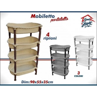 INT/CARRELLO PORTATUTTO 4 PIANI BEIGE