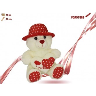 FGF/ORSO PELOUCHE C/CUORE E CAPPELLO